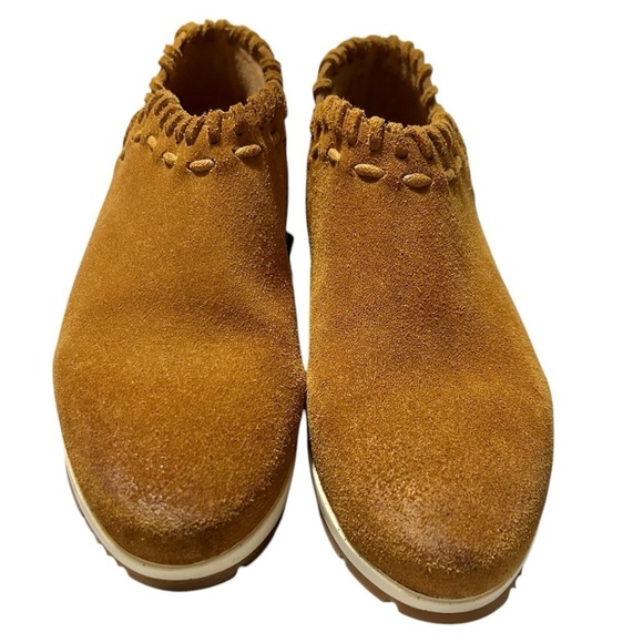 Antelope Scotty Platform Bootie Suede Cognac Brown Leather Moc Sneaker EU36 US6 - Picture 5 of 12